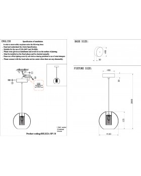 Светильник подвесной Crystal Lux BELEZA SP1 B CHROME-foto5