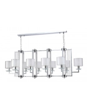 Люстры Crystal Lux NICOLAS SP10 L1300 NICKEL/WHITE