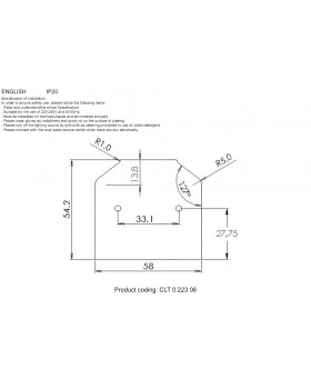 Заглушка для профиля-адаптера в натяжной потолок для магнитного шинопровода Crystal Lux CLT 0.223 06-foto2