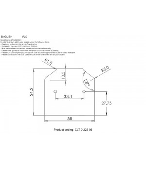 Заглушка для профиля-адаптера в натяжной потолок для магнитного шинопровода Crystal Lux CLT 0.223 06-foto2