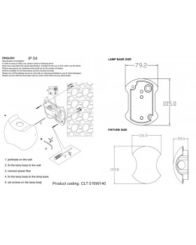 Влагозащищенный светильник Crystal Lux CLT 016W140 DG-foto4
