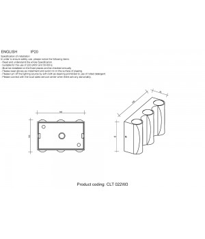 Бра Crystal Lux CLT 022W3 BL 4000K-foto4