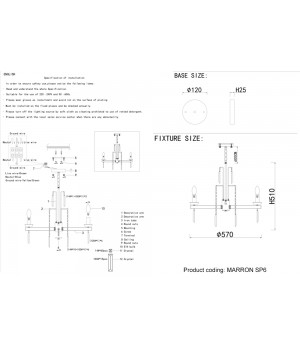 Люстра Crystal Lux MARRON SP6 BRASS-foto5