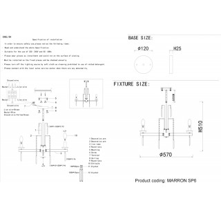 Люстра Crystal Lux MARRON SP6 BRASS-foto5
