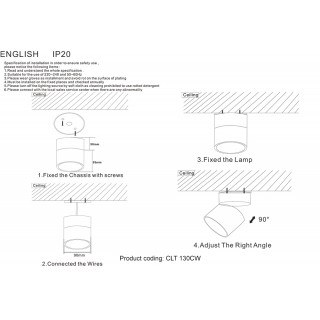Светильник потолочный Crystal Lux CLT 130CW BL-foto3