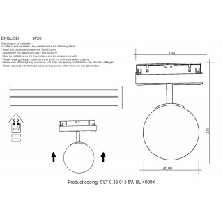 Светильник трековый магнитный Crystal Lux CLT 0.33 015 5W BL 4000K-foto3