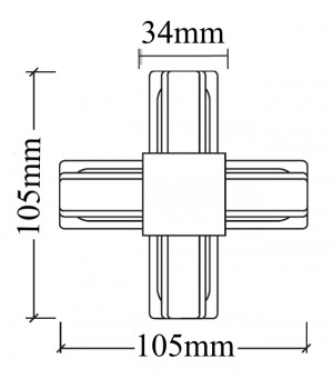 Соединитель X-образный (однофазный) Crystal Lux CLT 0.211 09 WH-foto2