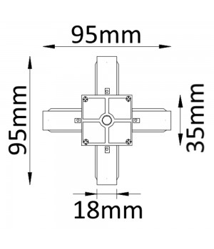 Соединитель X-образный (однофазный) Crystal Lux CLT 0.211 04 WH-foto2