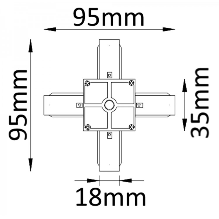 Соединитель X-образный (однофазный) Crystal Lux CLT 0.211 04 WH