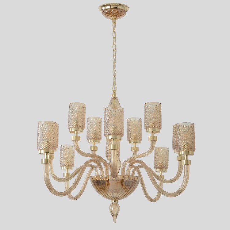 Люстра Crystal Lux SILVESTRO SP12 AMBER Люстра Crystal Lux SILVESTRO SP12 AMBER