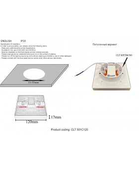 Светильник встраиваемый Crystal Lux CLT 501C120 WH 3000K-foto3