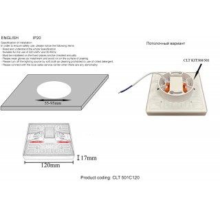 Светильник встраиваемый Crystal Lux CLT 501C120 WH 3000K-foto3