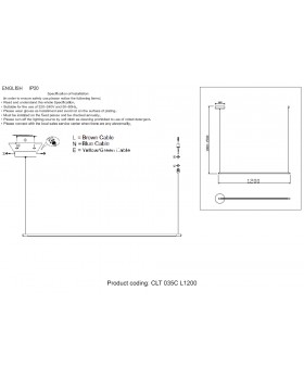 Светильник подвесной Crystal Lux CLT 035C L1200 GO-foto2
