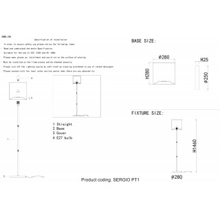 Торшер Crystal Lux SERGIO PT1 GOLD-foto5