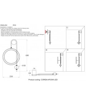 Бра Crystal Lux CORIDA AP25W LED BLACK/GOLD-foto7
