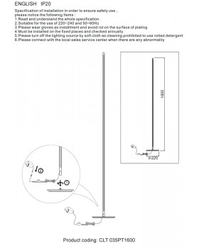 Торшер Crystal Lux CLT 035PT1600 WH-foto2