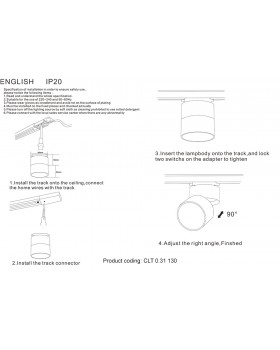 Светильник трековый однофазный Crystal Lux CLT 0.31 130 BL-foto3