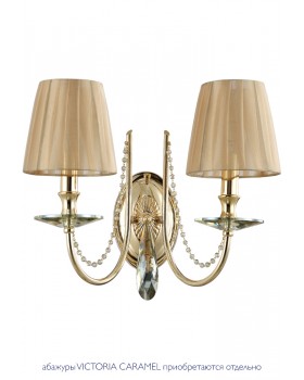 Бра Crystal Lux VICTORIA AP2 GOLD/AMBER-foto6