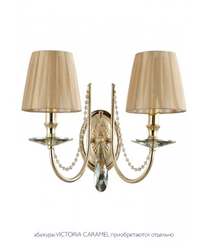 Бра Crystal Lux VICTORIA AP2 GOLD/AMBER-foto6