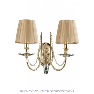 Бра Crystal Lux VICTORIA AP2 GOLD/AMBER-foto6