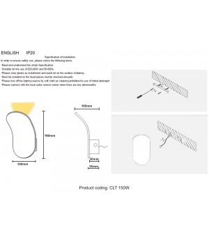 Бра Crystal Lux CLT 150W BL-foto3