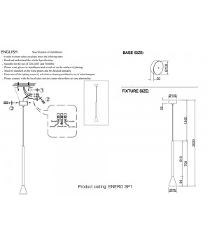 Светильник подвесной Crystal Lux ENERO SP1 CHROME-foto3