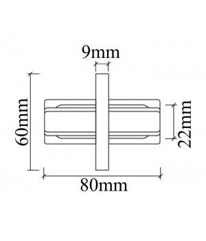 Соединитель линейный (однофазный) для встреиваемого шинопровода Crystal Lux CLT 0.2211 01 BL-foto2