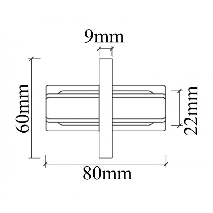 Соединитель линейный (однофазный) для встреиваемого шинопровода Crystal Lux CLT 0.2211 01 BL