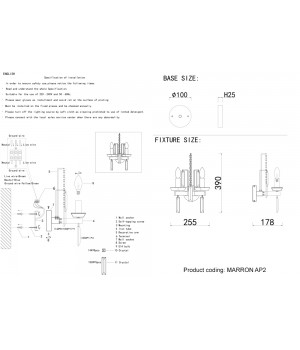 Бра Crystal Lux MARRON AP2 CHROME-foto5