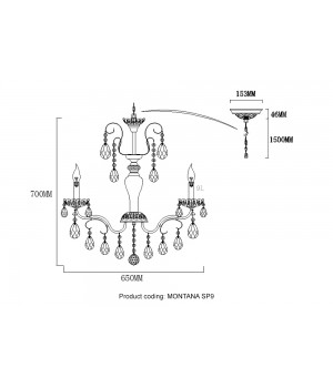 Люстра Crystal Lux MONTANA SP9-foto3