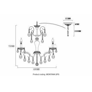Люстра Crystal Lux MONTANA SP9-foto3