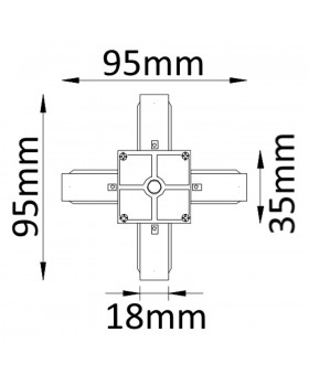 Соединитель X-образный (однофазный) Crystal Lux CLT 0.211 04 BL-foto2