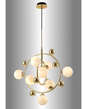 Светильник подвесной Crystal Lux SALVADORE SP8V GOLD-foto2