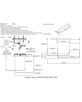 Светильник подвесной Crystal Lux SUAVE SP35W LED L1200 BLACK-foto5