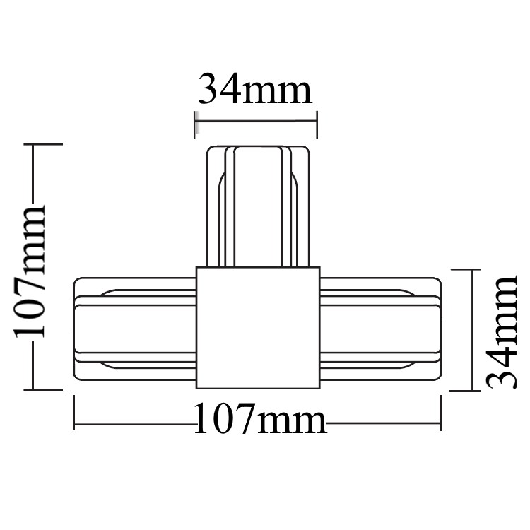 Соединитель T-образный (однофазный) Crystal Lux CLT 0.211 08 BL