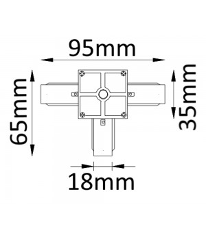 Соединитель T-образный (однофазный) Crystal Lux CLT 0.211 03 WH-foto2