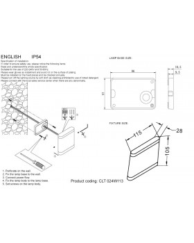 Влагозащищенный светильник Crystal Lux CLT 024W113 DG-foto2