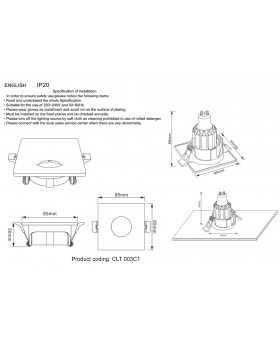 Светильник встраиваемый Crystal Lux CLT 003C1 WH-foto3
