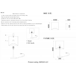 Настольная лампа Crystal Lux SERGIO LG1 GOLD-foto5