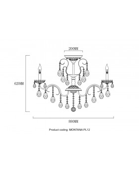 Светильник потолочный Crystal Lux MONTANA PL12-foto5