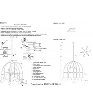 Люстра Crystal Lux TRUENA SP-PL6+3+1 NICKEL-foto5