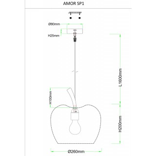 Светильник подвесной Crystal Lux AMOR SP1 LIGHT GREEN-foto5