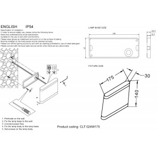 Влагозащищенный светильник Crystal Lux CLT 024W175 DG-foto2
