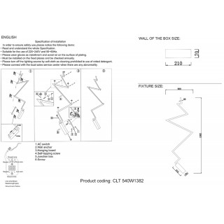 Бра Crystal Lux CLT 540W1382 BL-foto3