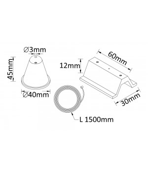 Подвесной комплект для шинопровода Crystal Lux CLT 0.210 03 WH-foto2