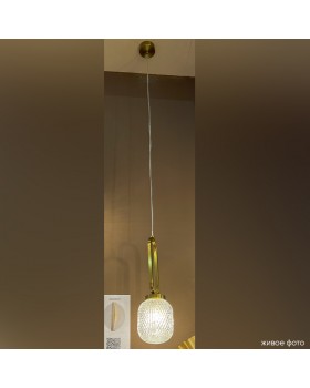 Светильник подвесной Crystal Lux CAROLINA SP1 V2 BRASS-foto4