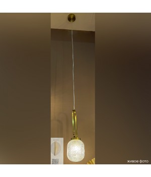 Светильник подвесной Crystal Lux CAROLINA SP1 V2 BRASS-foto4