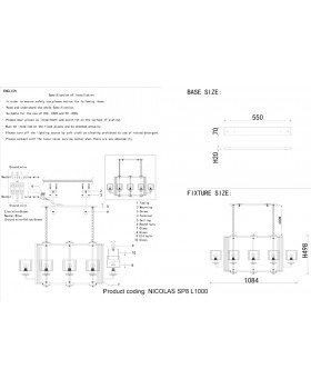 Люстра Crystal Lux NICOLAS SP8 L1000 GOLD/WHITE-foto5