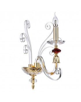 Бра Crystal Lux CATARINA AP1 GOLD/TRANSPARENT-COGNAC
