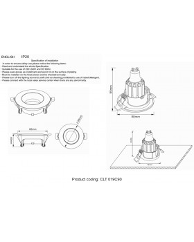 Светильник встраиваемый Crystal Lux CLT 019C90 WH-foto3